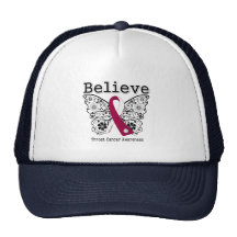 Believe - Throat Cancer Butterfly Trucker Hat