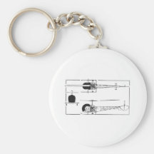 Bell 47 Helicopter Key Chain