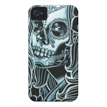 Bella Morte Day of the Dead Sugar Skull Girl iPhone 4 Cases