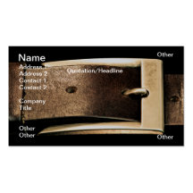 Belt buckle business card