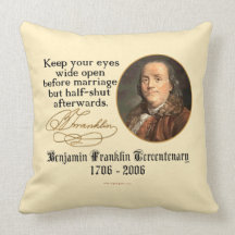 Ben Franklin - Marriage Pillow