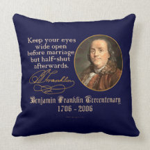 Ben Franklin - Marriage Pillows
