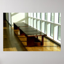 Bench In A Museum Poster