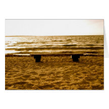 bench on Aero Greeting Cards
