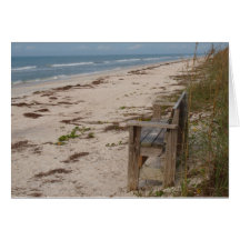 Bench on the Beach Greeting Card