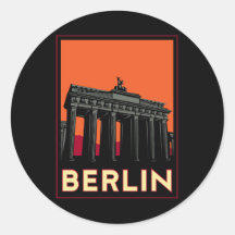 berlin germany oktoberfest art deco retro travel sticker