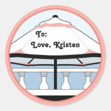 Bermuda Umbrella Gift Label Sticker