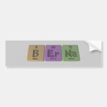 Berna as Boron Erbium Sodium Bumper Stickers