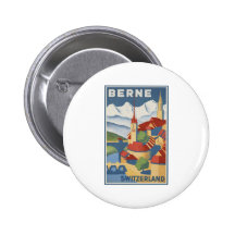 Berne Switzerland Pinback Buttons