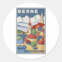 Berne Switzerland Round Sticker