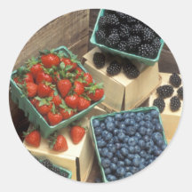 Berries Round Stickers