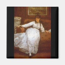 Berthe Morisot by Edouard Manet Fridge Magnet