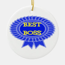 Best Boss Award Christmas Tree Ornament