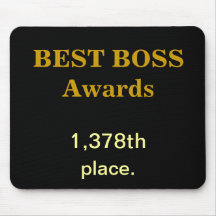 Best Boss Awards Practical Joke Rude Funny Insult Mousepads