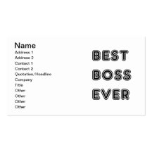 Best Boss Ever Business Card Templates