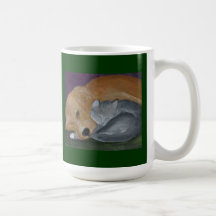 Best buddies napping original painting mug