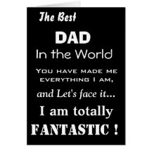 Best Dad in the World Funny Father Card