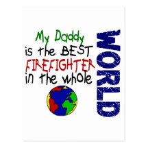 Best Firefighter In World 2 (Daddy) Post Card