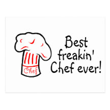 Best Freakin Chef Ever Post Card
