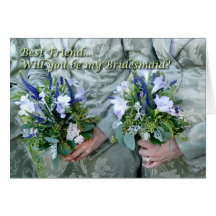 Best friend Will you be my Bridesmaid Greeting Cards