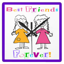 Best Friends Forever Clock