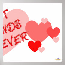 Best Friends Forever Red Hearts Part 2 Print