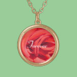 best friends forever red rose necklace, piece two. necklaces