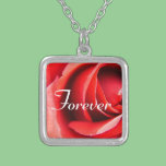 best friends forever red rose necklace, piece two. necklaces