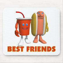 Best Friends Hot Dog & Soda Mouse Pads