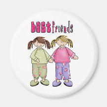 Best Friends Refrigerator Magnet