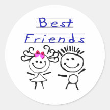 Best friends stick figure stickers