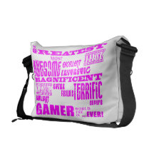 Best Girls Gamers Birthdays : Pink Greatest Gamer Messenger Bags