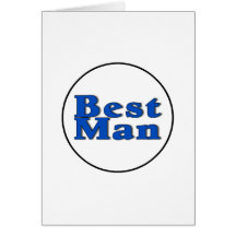 Best Man (Blue) Greeting Card