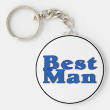 Best Man (Blue) Keychain