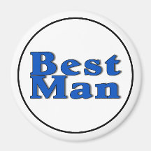 Best Man (Blue) Magnets