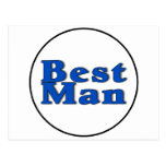 Best Man (Blue) Post Cards