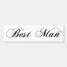 Best Man Bumper Sticker
