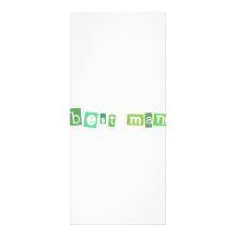 Best Man green design! Customised Rack Card