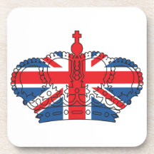 Best of British, Crown, Union Jack Beverage Coasters
