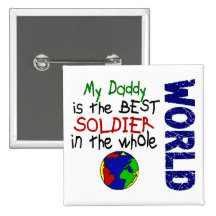 Best Soldier In World 2 (Daddy) Pinback Button