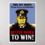 Better Work To Win! -- Border Print