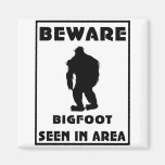 Beware of BigFoot Poster Refrigerator Magnet