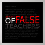 Beware of False Teachers  Christian Witness Poster