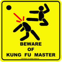 Beware of Kung Fu master Photo Cut Out