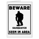 Beware of Sasquatch Poster Cards