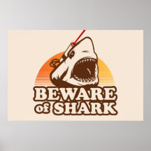 Beware of Sharks with Frickin' Laser Beams Posters