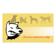 Beware of the dogs. business card template