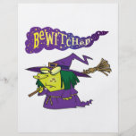 bewitched silly cartoon witch full color flyer