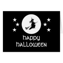 Bewitching Halloween Greeting Card, Black