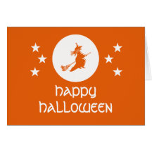 Bewitching Halloween Greeting Card, Orange